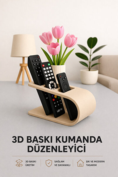 Hızarcıoğlu 3D Baskı Kumanda Düzenleyici – TV Kumanda Organizer – Modern Şık ...
