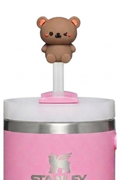 Yenigeldi Stanly Quencher Uyumlu Teddy Bear Pipet Tıpası Ayıcıklı Pipet Tıpas...