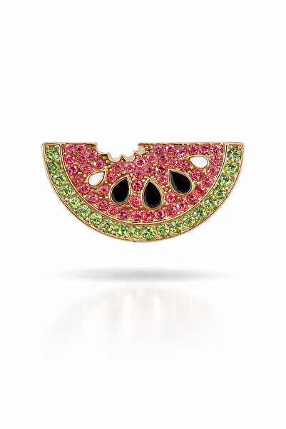 ZEYOLER FineJewelry Pembe Karpuz Figürlü Broş