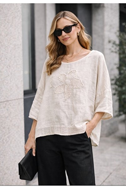 Rosidam Πουκάμισο από λινό παπαρούνα