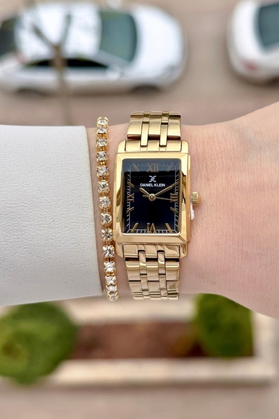 Daniel Klein Kadranı Black Kordonu Sarı Renk 24 Ay Garantili 22 mm Kadın Kol ...