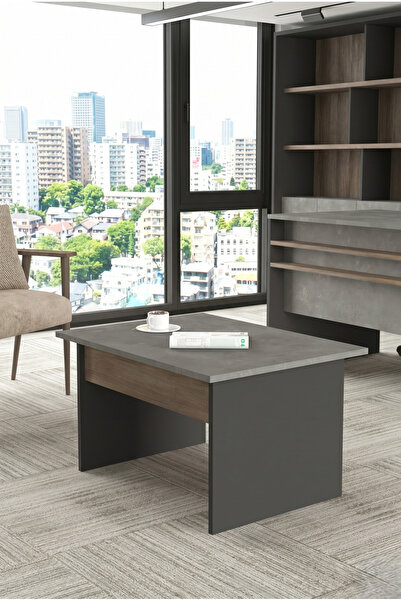 L'occi Concept Darian B Modern Ofis Sehpası 80x60 cm - Çalışma Odası Orta Seh...