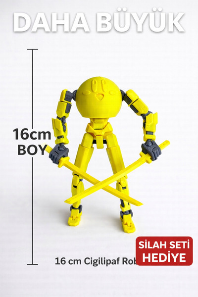 printx 16cm Oynar Eklemli Robot ve Aksesuarları