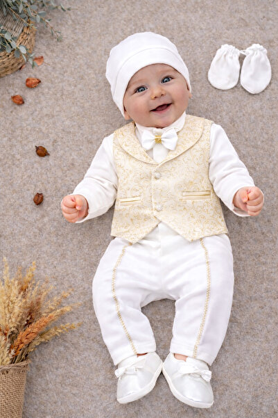 Sitilin طقم Mevlit للأطفال الأولاد مع سترة وربطة عنق فاخرة للمناسبات الخاصة و...