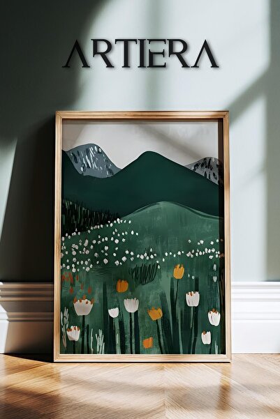 HİGUERA Χορευτική φιγούρα σε καφέ ριγέ φόρεμα Αφηρημένο γυναικείο πορτρέτο ζω...