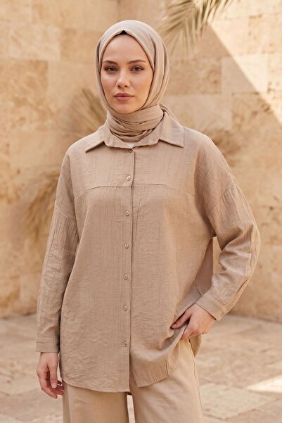 Naknaku Front Roba Detailed Tunic-Mink