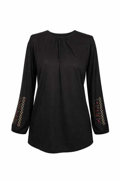 Nacar Moda Women's Lycra Combed Cotton Blouse for Middle Age and Above, Four ...