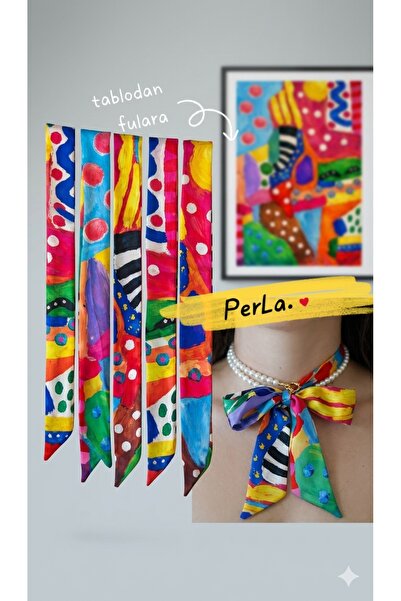 Balonju PERLA İnci Kolye&Fular Set (Anneler Günü&Doğum Günü)