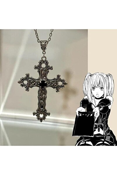 Corvus kolye&bileklik Anime Death Note Misa Siyah Kristal Taşlı Kolye
