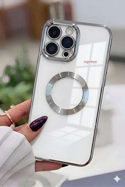 Ceponya Iphone 12 Pro Uyumlu Kılıf Köşeleri Renkli Lüx Şeffaf Kamera Korumalı...