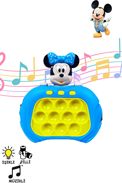 düşler oyuncak dünyası Işıklı Sesli Müzikli Mavi Micky Mouse Karakterli Popit...