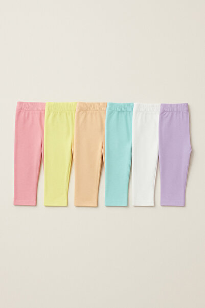 BUTİK1AVM Κοριτσίστικο μισό καλσόν 6 τμχ/παστέλ χρώματα Βαμβακερό φόρεμα και ...