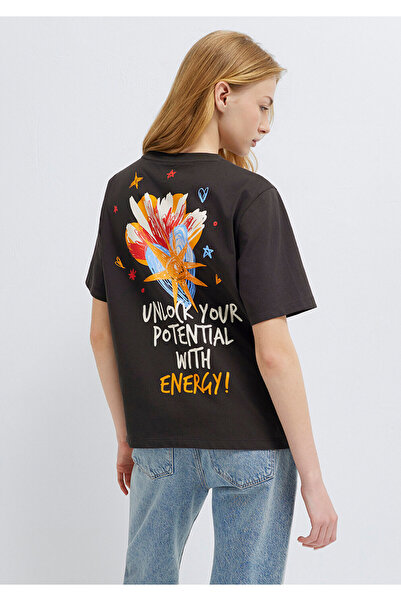 Mavi Μπλουζάκι με στάμπα στην πλάτη, καφέ χρώμα, κανονική εφαρμογή / κανονική...