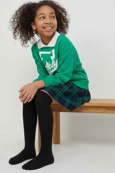 COTENCONCEPT Λεπτές κάλτσες παιδικές από βαμβακερό μείγμα με κορδόνια πάνω απ...