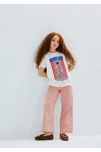 Mavi Gestreifte Hose aus Leinenmischung 7010050-83312