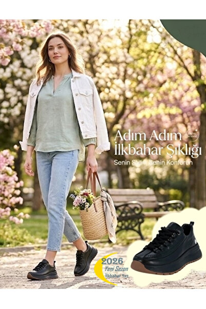 Mammamia Deri Kadın Günlük Casual Ayakkabı /Konforlu ve Rahat Tarz/İlkbahar Y...