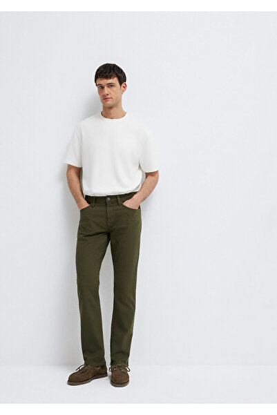 Mavi Martin Green Gabardine Trousers 00378A3057
