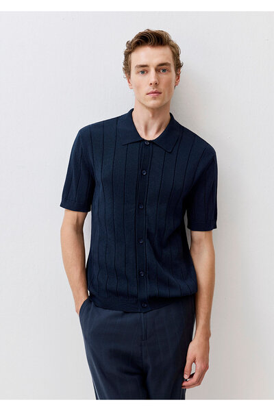 Mavi Marineblaues Strickpolo 0710309-70490