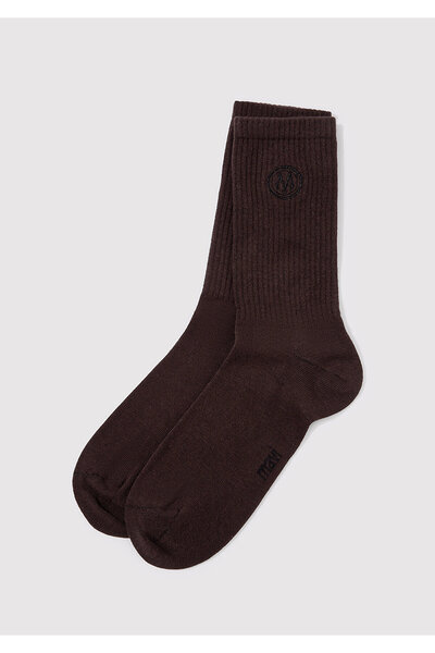 Mavi Seal Logo Printed Brown Socks 0911756-70246