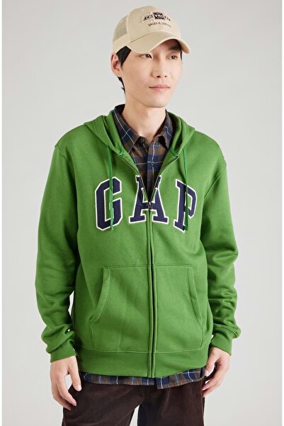 GAP V-Heritage Logo Fz-Snl 674144 Ανδρικό φούτερ με κουκούλα και φερμουάρ ΠΡΑ...