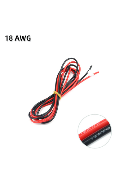 Choice 18AWG 2 meter Silicon Wire 8 10 12 14 16 18 20 22AWG Heatproof Soft Si...