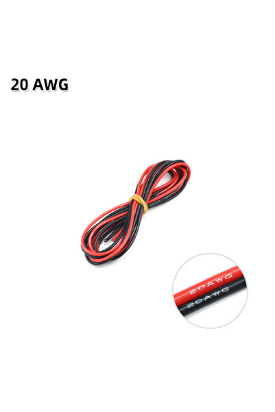 Choice 20AWG 2 meter Silicon Wire 8 10 12 14 16 18 20 22AWG Heatproof Soft Si...