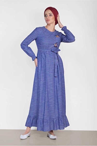 Alvina Square Patterned Embroidered Dress 4168