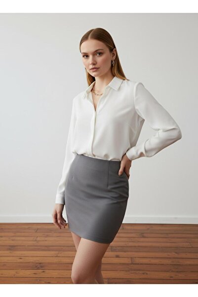 PERA MODA Βασικό πουκάμισο Jessica με κοντό μπροστινό μέρος και μακρύ πίσω μέ...