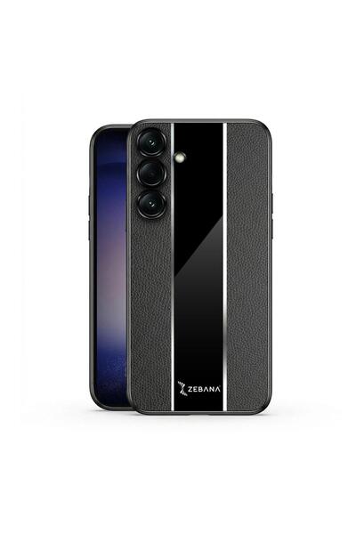 Zebana Samsung Galaxy A23 Uyumlu Kılıf Premium Deri Kılıf Siyah