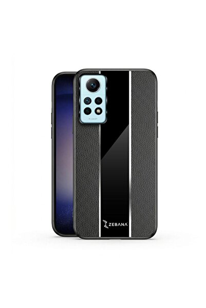 Zebana Xiaomi Redmi Note 12 Pro Uyumlu Kılıf Premium Deri Kılıf Siyah
