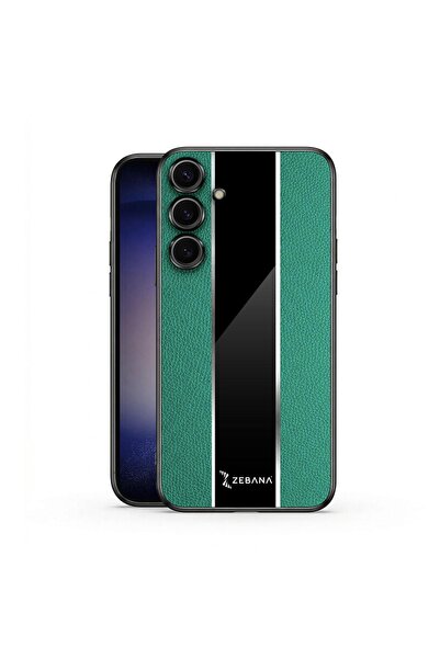 Zebana Samsung Galaxy S23 Uyumlu Kılıf Premium Deri Kılıf Yeşil