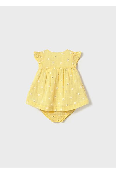 MAYORAL Newborn Girl Floral Printed Dress with Bow Detail