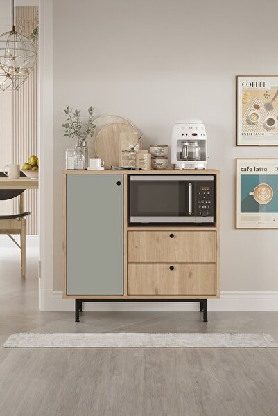 Yurupa Latte Serisi Kahve Köşesi Çok Amaçlı Dolap Mutfak Dolabı Sepet-Ihlamur...