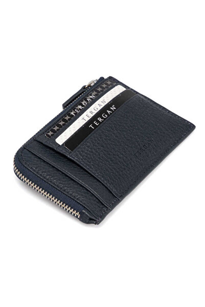 Tergan Θήκη πιστωτικής κάρτας Unisex από γνήσιο δέρμα Navy Blue - S1KK0000026...