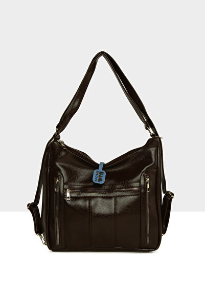 Bagmori Καφέ Γυναικείο Σακίδιο Πλάτης με Όρθιο Φερμουάρ, Πολλές Θήκες, Χαλαρό...