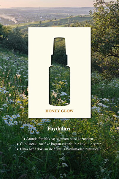 Clara Hygienics Honey Glow Kadın Vücut Spreyi 50ml - Sıcak Bal, Meyvemsi ve Karamel Kokulu Vegan Body Mist
