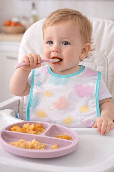 Pico Baby UNİSEX DESENLİ EVA ŞEFFAF MAMA ÖNLÜĞÜ / YEŞİL