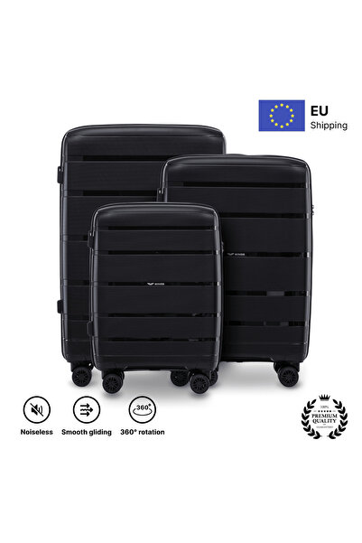 wings Set de valize rigide din polipropilenă (PP), 3 piese (S, M, L), 20 ", 2...
