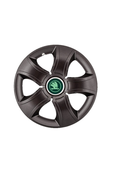 Autohelix MSA Set de 4 capace de roți Bis negre R14, pentru Skoda Green