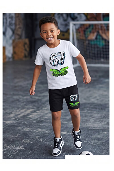 Cevval Σετ παιδικό μπλουζάκι και σορτς τσέπης