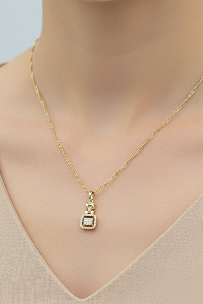 XUPING JEWELRY Stil Incisi/Xupıng Jewelry 14 Ayar Altın Kaplama Baget Zirkon ...