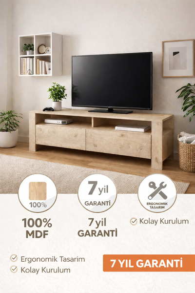 VENATTO Mocca Tv Ünitesi Meşe (%100MDF)