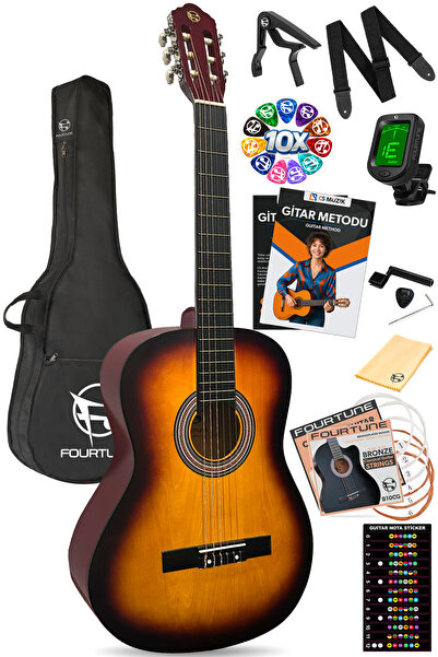 Fourtune Luca C-180SB Sunburst Klasik Gitar Seti 4/4 Sap Ayarlı
