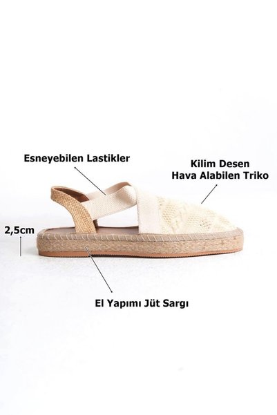 TRENDELLA Women's Beige Espadrille Shoes Tr19My01C