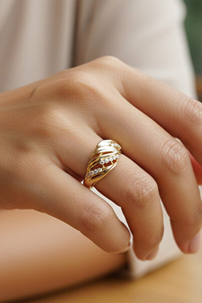 XUPING JEWELRY خاتم من ستايل بيرلي/مجوهرات شوبينغ مرصع بحجر الزركون على شكل محار
