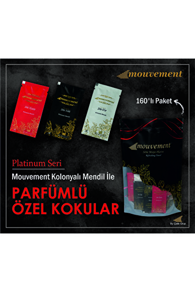 MOUVEMENT 160 Adet - Kolonyalı Islak Mendil - Karışık Platinium Paket