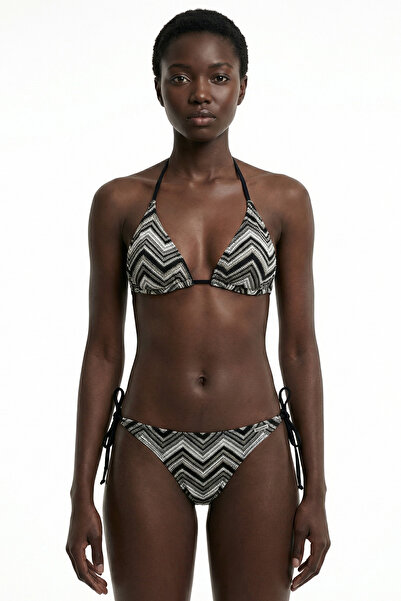 AQUELLA Colorful Knitwear Triangle Bikini Set