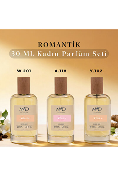 Mad Parfüm Mad Romantik Selective Kadın Parfüm Seti– 30 ml Üçlü Set