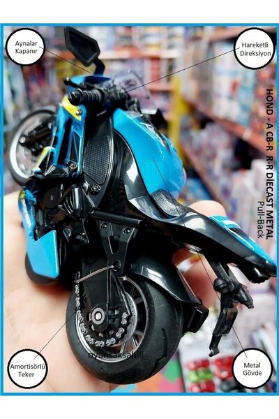 OYUNCAKSAHİLİ Honda Cbr Rr Tarzı Yarış Motoru Oyuncak Motorsiklet 13cm Metal ...