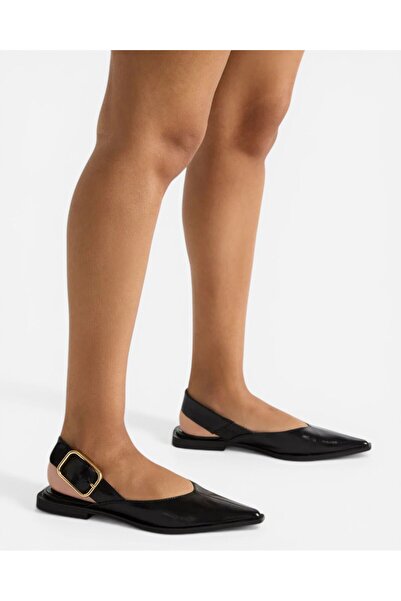 Steve Madden SIANNA BLACK LEAT Kadın Siyah Babet SIANNA